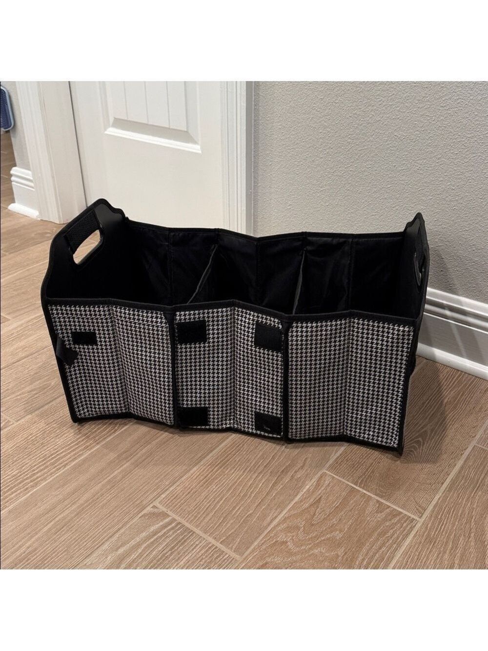 Picnic At Ascot - Houndstooth Print - Storage Organizer For Auto, Home, Picnic